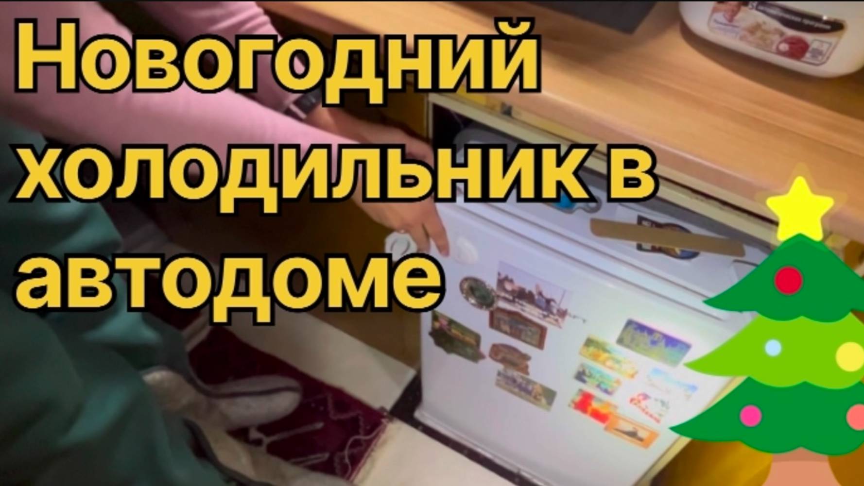 Новогодний холодильник в автодоме