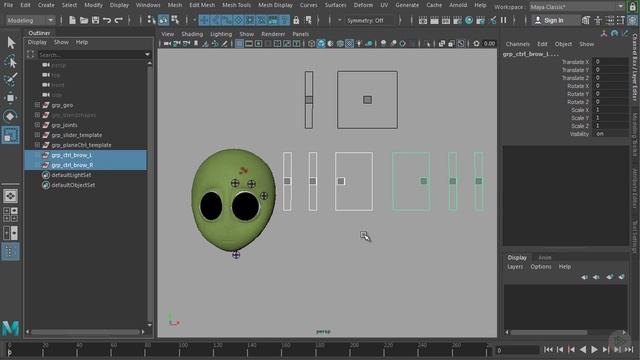 19 - Using the Templates for Creating the Eyebrow-controls