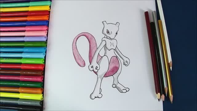 Как нарисовать Мьюту (Pokemon GO)