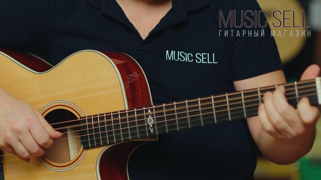 АКУСТИЧЕСКАЯ ГИТАРА AION ГЛЯНЦЕВЫЙ ГРАНД АУДИТОРИУМ С ВЫРЕОМ ИЗ ЕЛИ - MUSIC SELL