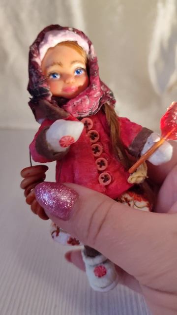 Моя первая ватная игрушка! Олюшка. 10 февраля 2025.