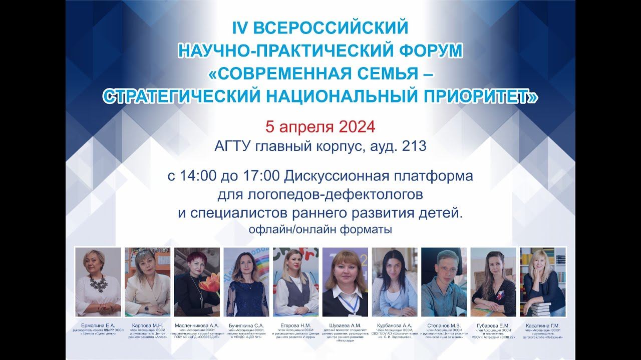 05.04.24 г. Дискуссионная платформа для логопедов дефектологов и специалистов раннего развития детей
