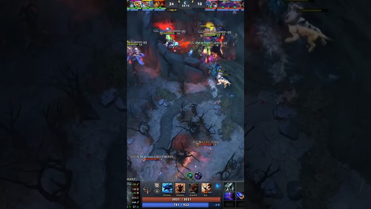 Гладиаторы раздавили фелконс в решающей карте #dota2 #riyadh #дота2 #championship #dota #proplayer