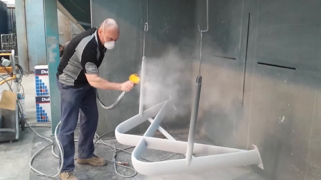 Powder coating the roll bar from a Lotus 340R