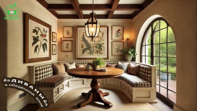 Диваны в интерьере обеденной зоны 🛋️ (57)