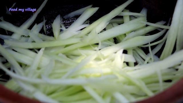 Yummy Green Papaya Spicy with Natural vegetables for Food - Green Papaya for Lunch food ideas Ep 30