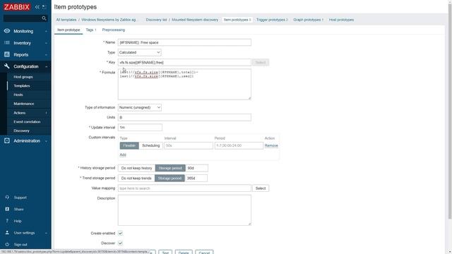 Zabbix Calculated items