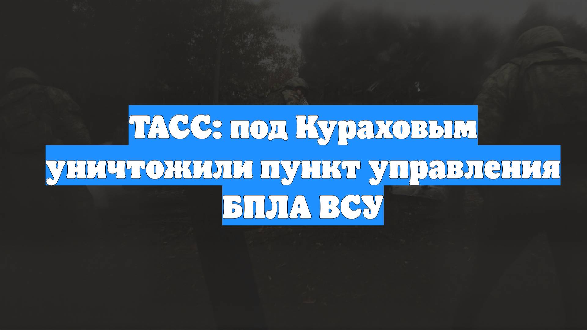 ТАСС: под Кураховым уничтожили пункт управления БПЛА ВСУ