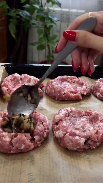 🥩 Мясные гнёзда с грибами