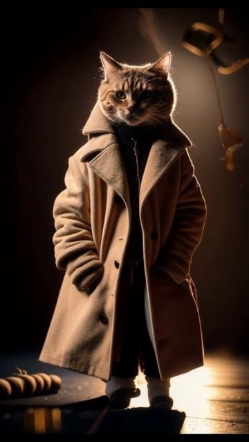Кот в пальто