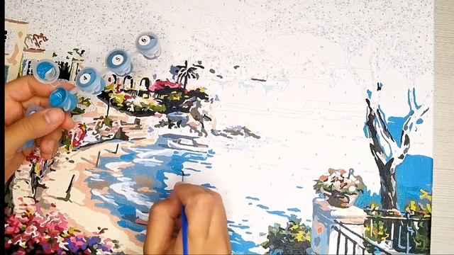 Картина по номерам Пейзаж. Арт терапия. Видео 4