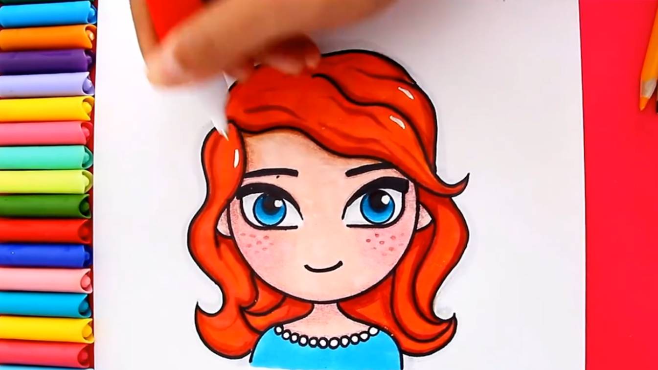 Как нарисовать ЛИЦО ДЕВОЧКИ из МУЛЬТФИЛЬМА