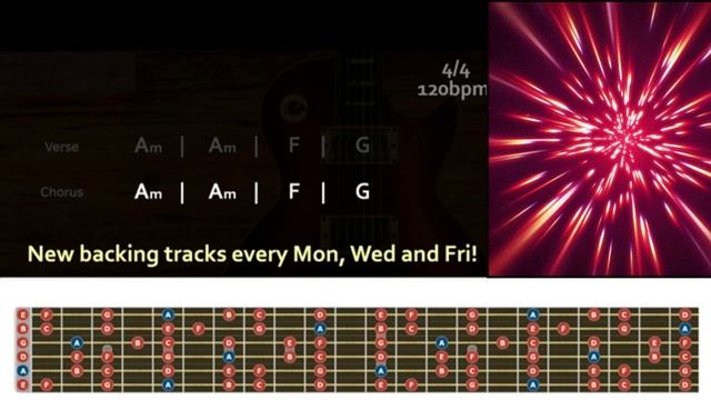 Cool Driving Melodic Rock Backing Track in Am