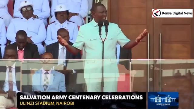 President Ruto's great speech during Salvation Army Centenary Celebrations at Ulinzi Stadium!!