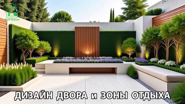 Дизайн двора и зоны отдыха фото частного дома варианты и идеи (91) 🏡🌳🪑