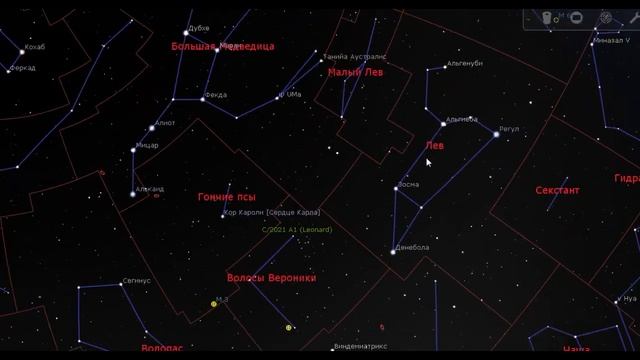 Комета C/2021 A1 (Leonard), Юпитер, и черная дыра.