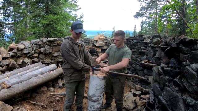 Лесные - каменный дом - медведи пришли! новая каменная печь