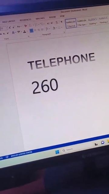 How to make a telephone symbol in word☎️☎️..#reels #shorts