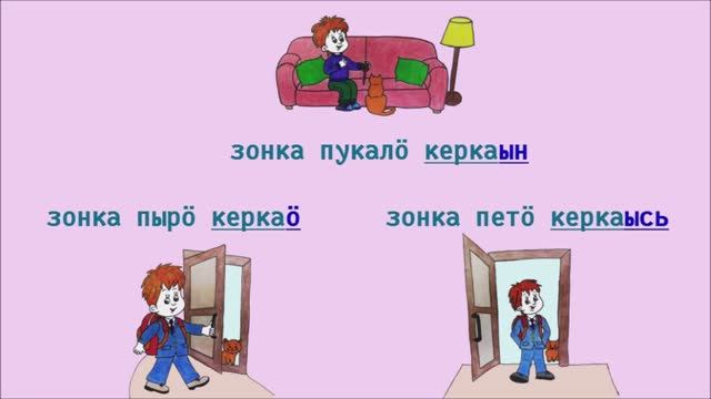 Коми грамматика - Падежи места (-ӧ, -ын, -ысь)