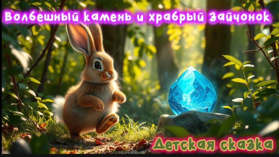 Детские сказки - Волшебный камень и храбрый зайчонок