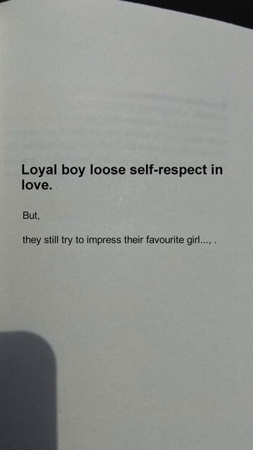 Self respect
