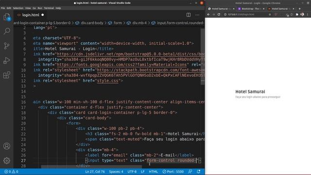 Frontend - Bootstrap - 0801 - Desenvolvendo tela de login