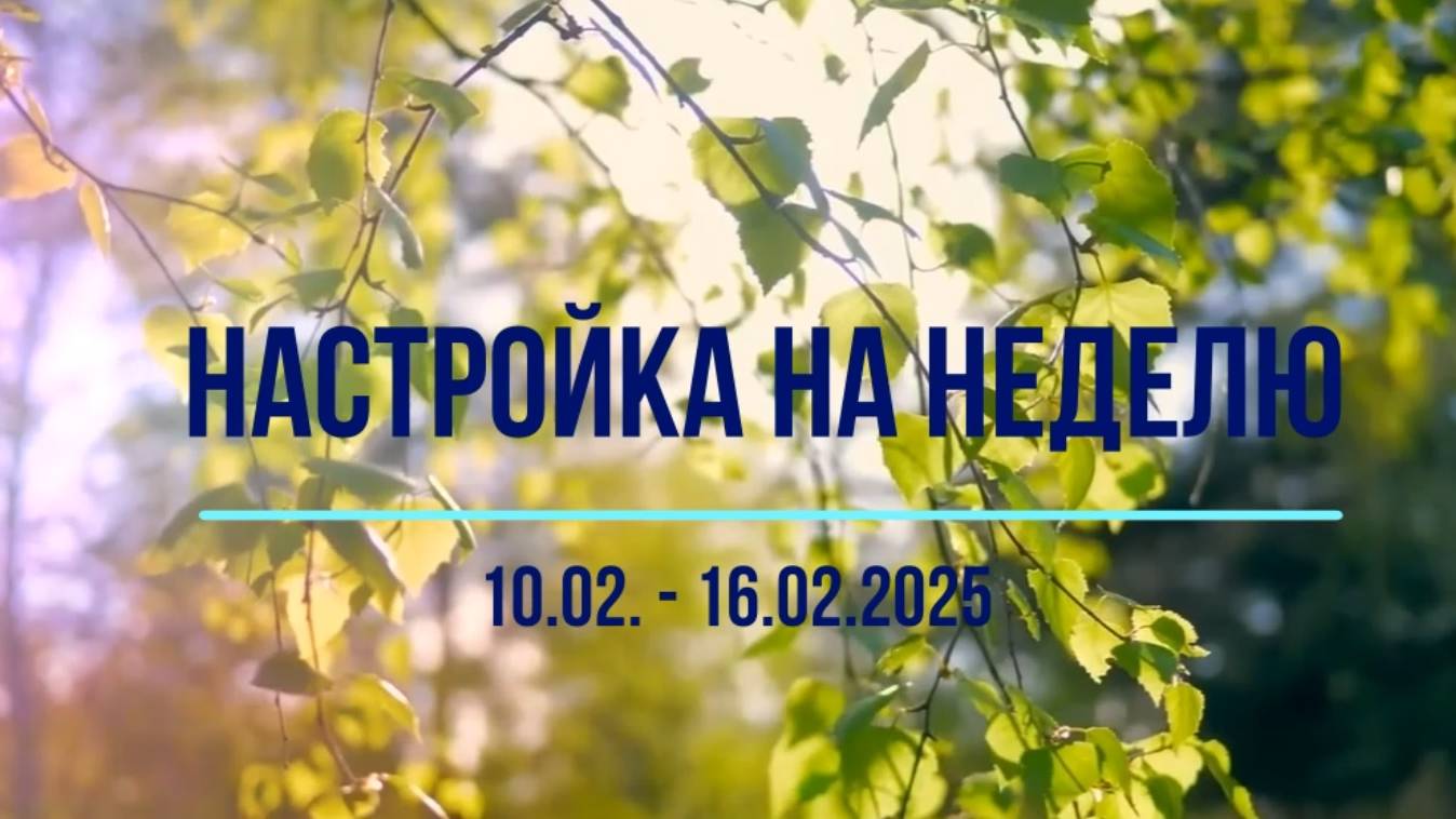 Настройка на неделю 10-16.02.2025