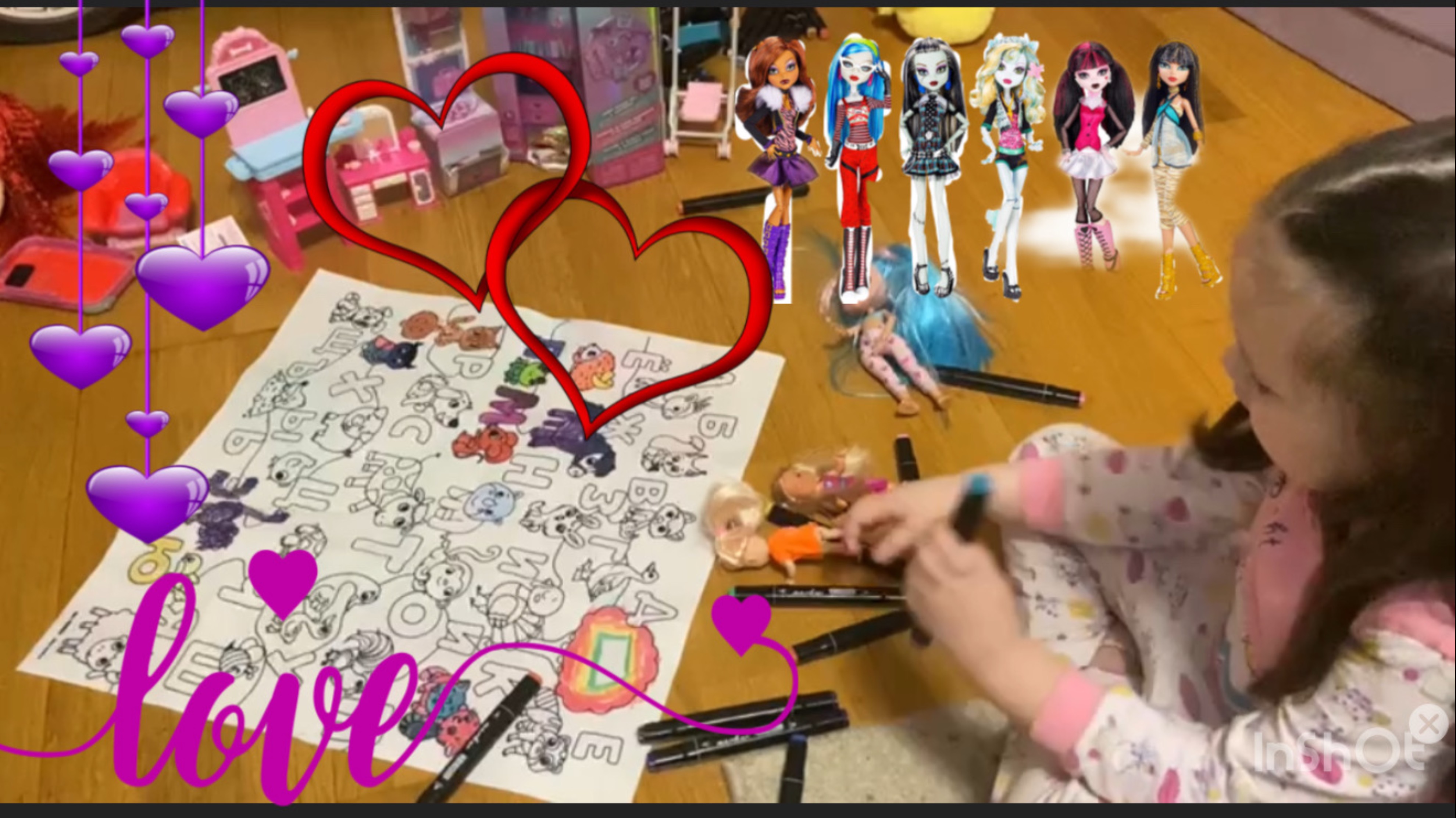 Рисую радугу с куклой КРАЙ БЕБИС🌈🧸видео для детей👼🏻 учим цвета радуги🌈🥰 играю с КРАЙ БЕБИС❤️