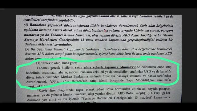 DÖVİZ ALIM BELGESİ NASIL - KİM ALMALI TÜM DETAYLARI YABANCIYA EMLAK SATIŞI TÜM İŞLEMLER 4.BÖLÜM