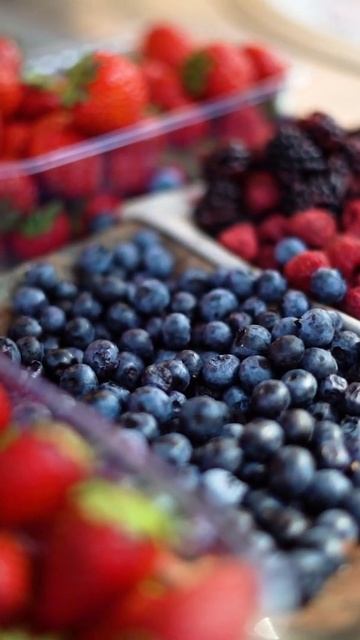 Berries in containers