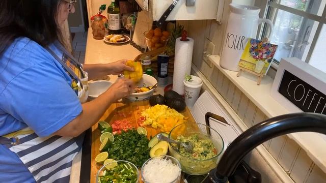 Mango Salsa and Pineapple Salsa and Guacamole