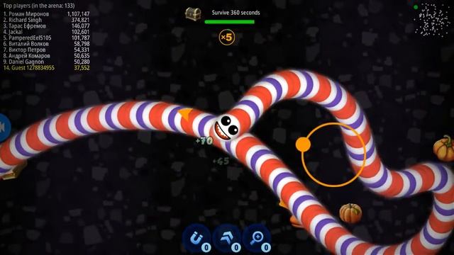 WormsZone.io Biggest Slither Snake Game 100,000 Score World Record Top 01 Epic Worms Zoneio Gamepla
