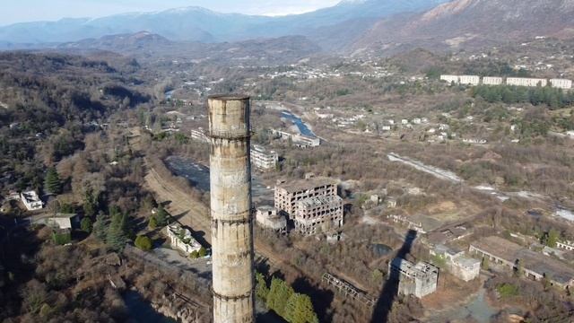 Абхазия. Ткуарчал. ЖД вокзал и ГРЭС