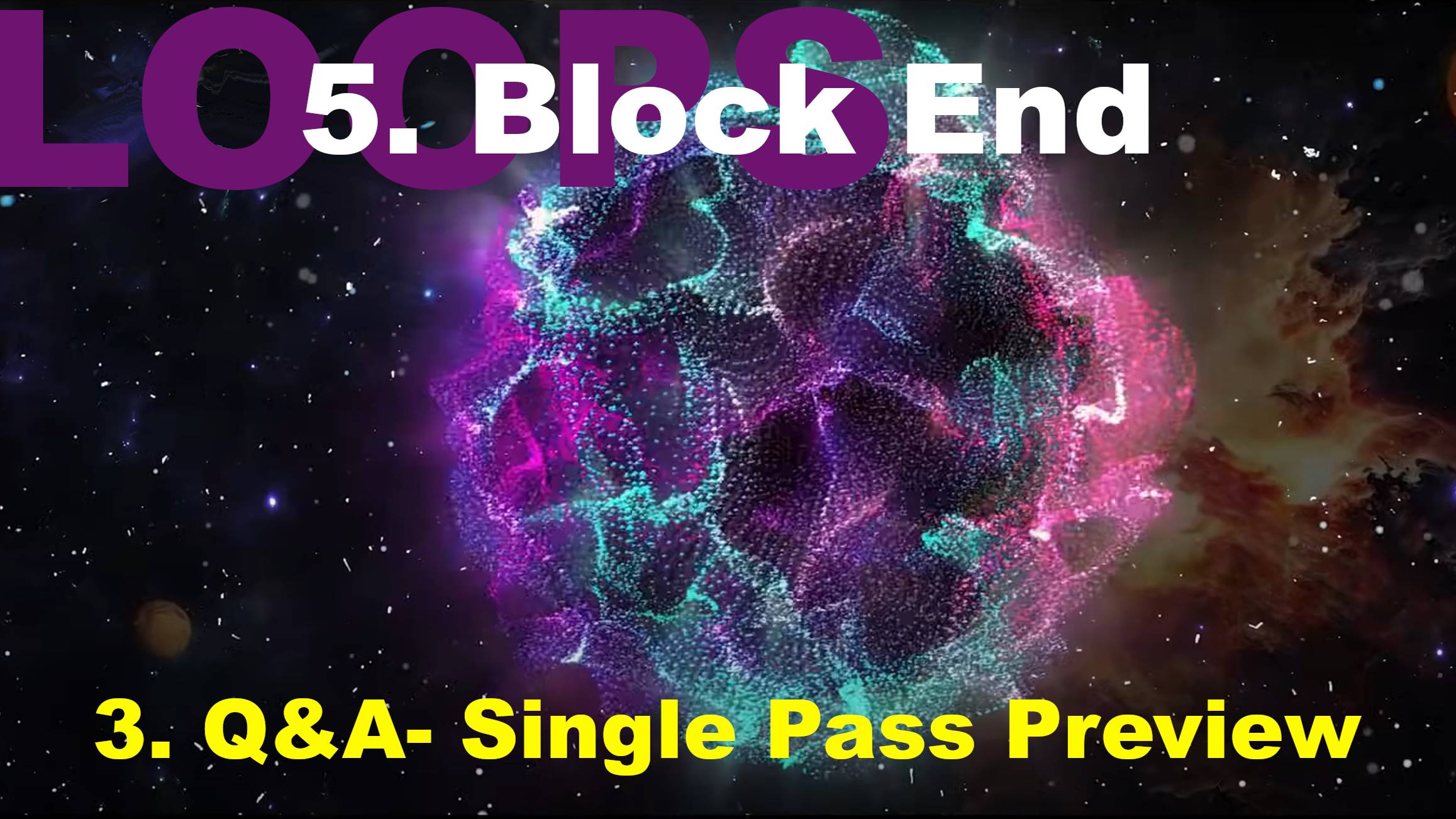 5.3. Q&A- Single Pass Preview