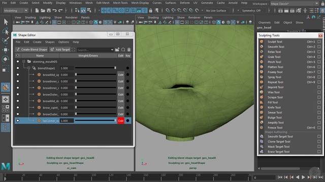 39 - Creating Corrective Blendshapes for Mouth Narrow Channel