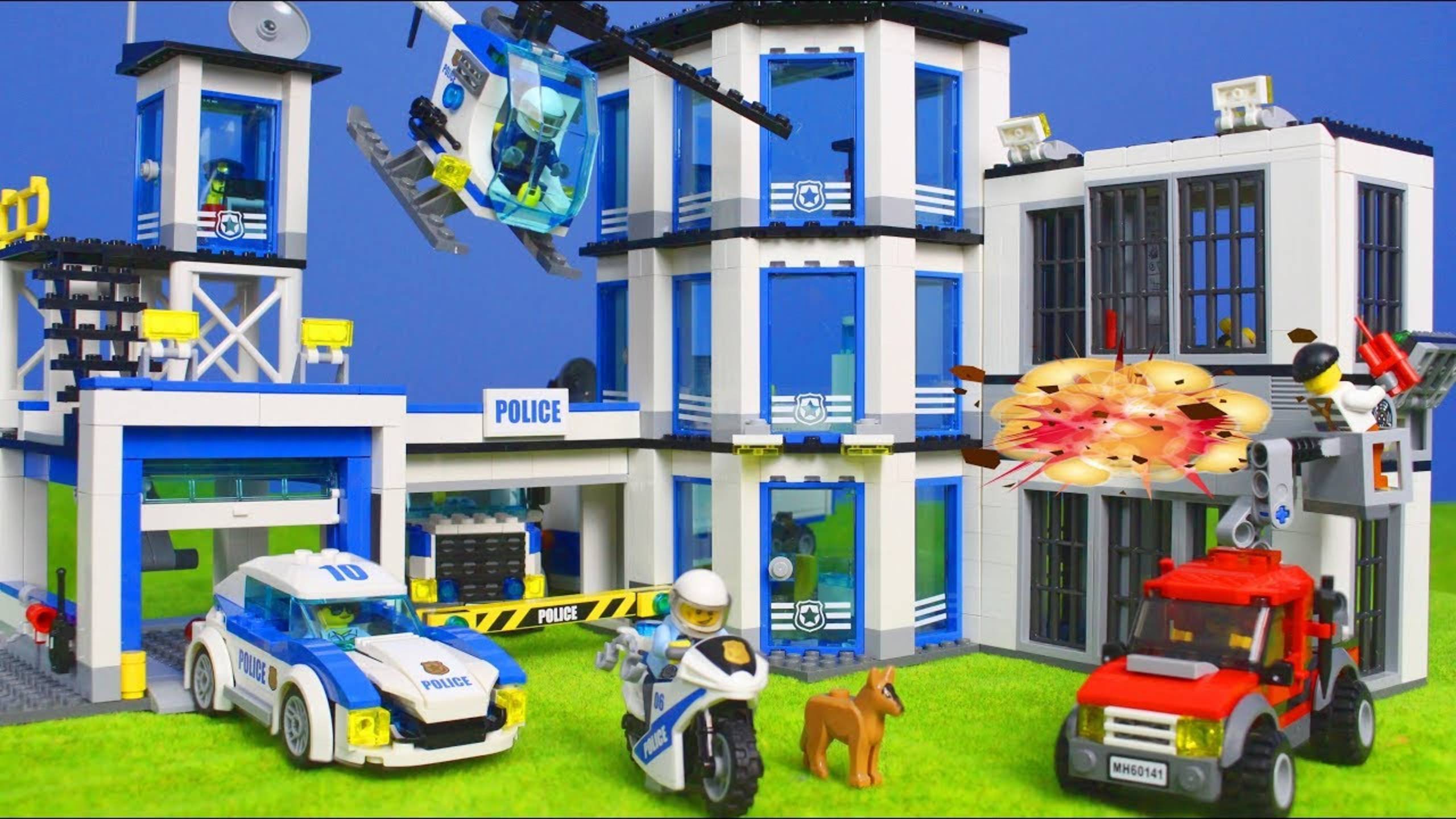 Игрушки LEGO: Полицейская машина и полицейский участок для детей
