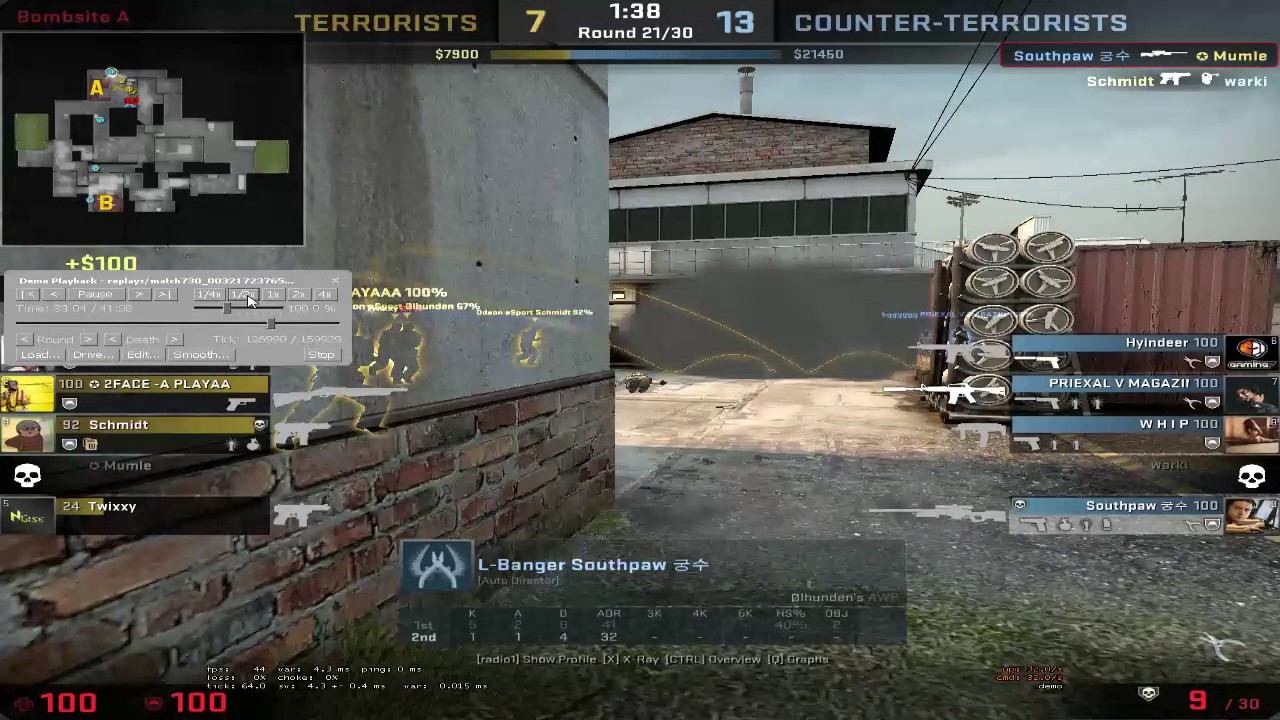 Ace + triple one shot from awp