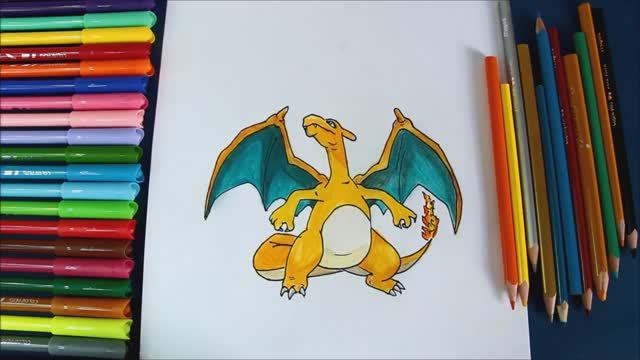 Как нарисовать и раскрасить ЧАРИЗАРДА (Pokémon GO)