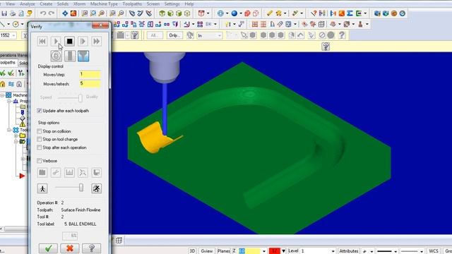 Flowline at MasterCAM X6
