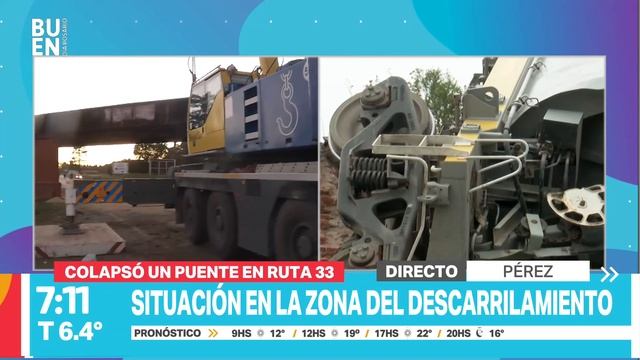Contínúa el corte en la ruta 33 por el decarrilamiento de puente La Virginia.
