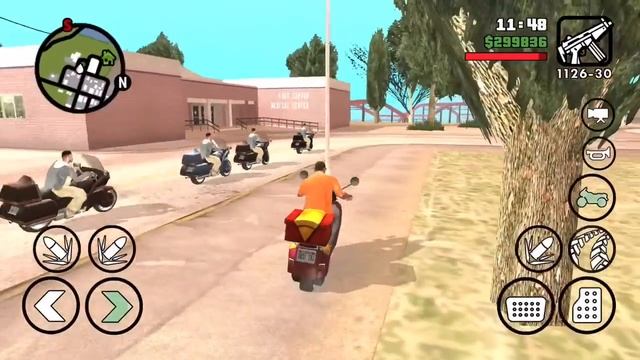 My First video edit on phone plus gta San Andreas 4 dudes following each other