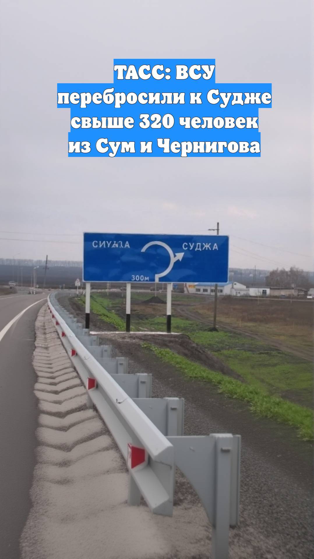 ТАСС: ВСУ перебросили к Судже свыше 320 человек из Сум и Чернигова