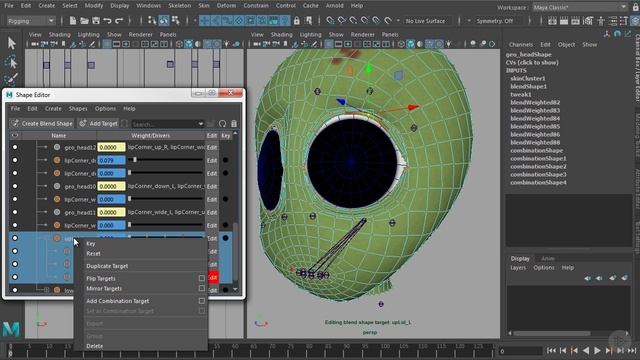 46 - Creating the Eyelid Deformation on the Right Side