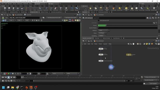 25. Управление стабильной диффузией с помощью Houdini, часть 3 ControlNet.