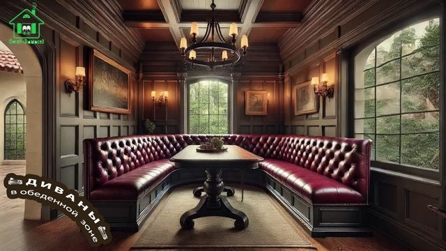 Диваны в интерьере обеденной зоны 🛋️ (56)