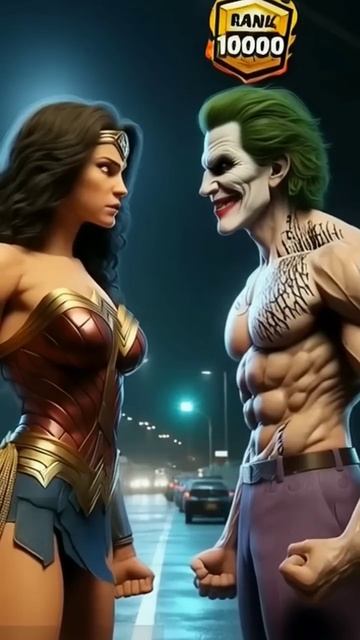 Joker cheats wonder woman💥 Spiderman beats Joker#ai#marvel#aisuperhero#brawlsta