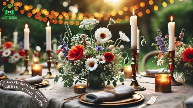 Свадебный декор оформление стола и зала цветами и композициями 💐👰🏻💘 выпуск (51)