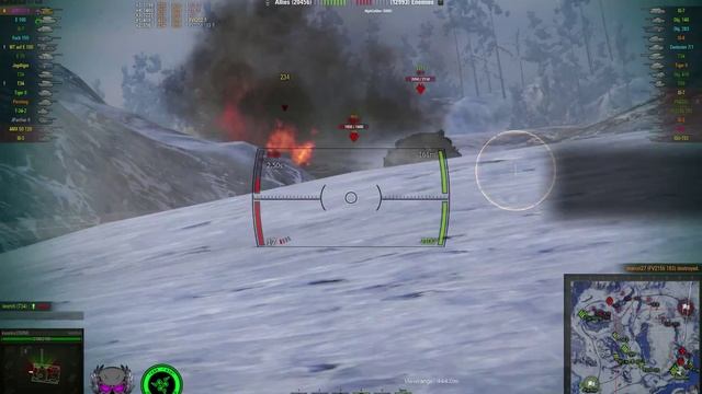 WOT: AMX 50B on arctic region: Agressive play!