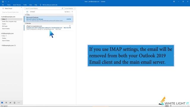 How to Delete Email Messages in Outlook 2019   WhiteLight Hosting