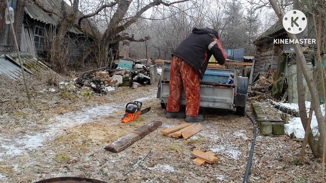 Отсутствие снега заставило делать прицеп